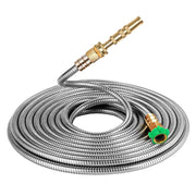 Metal Garden Hose with Nozzle